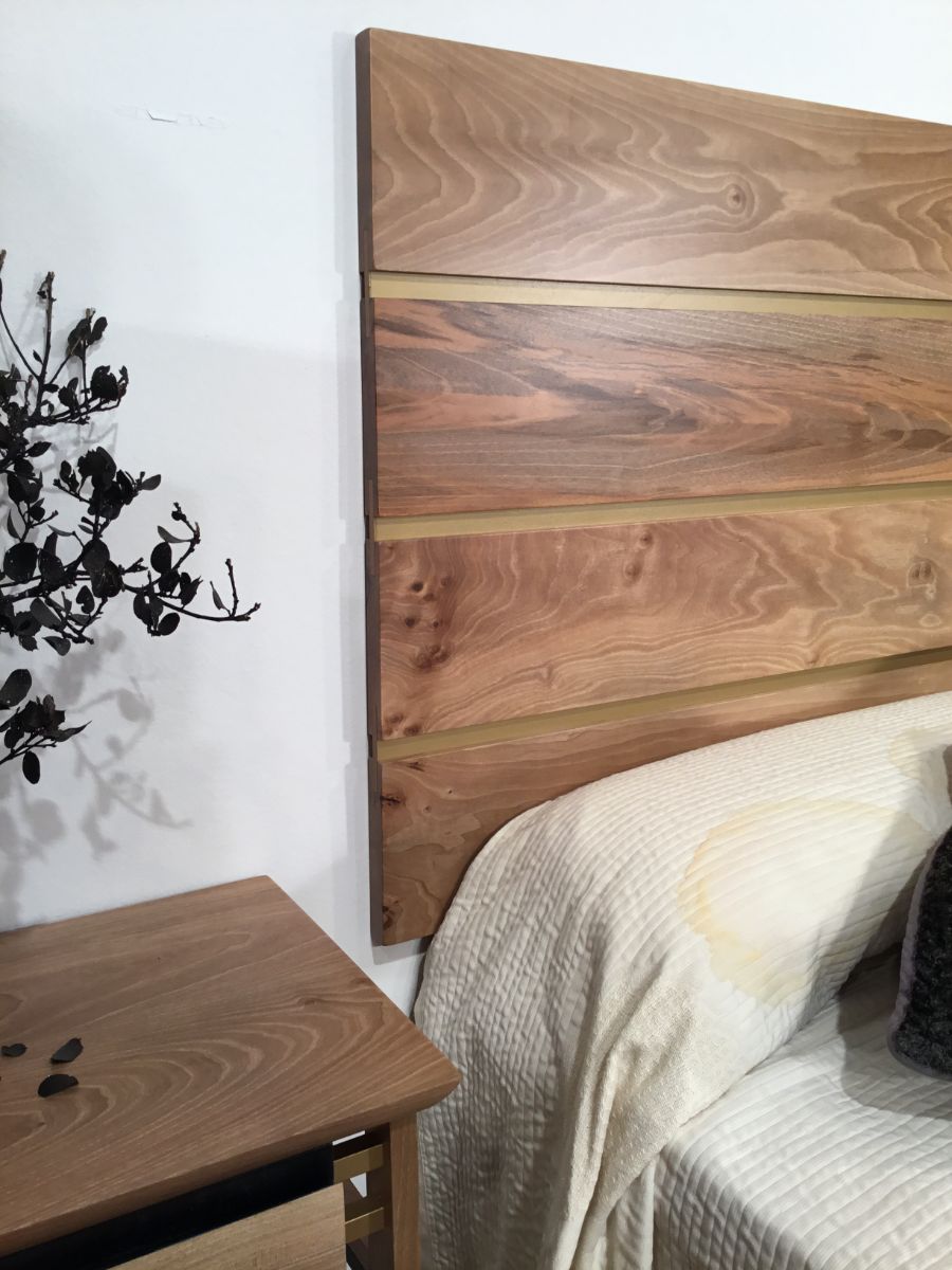 REF. 0106 CABECERO ATENEA Nº 4 NOGAL 160X3X78