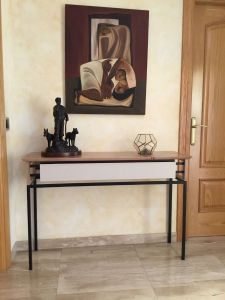 REF. 0165 CONSOLA ATENEA Nº 1 CAJON LACADO 120X35X80